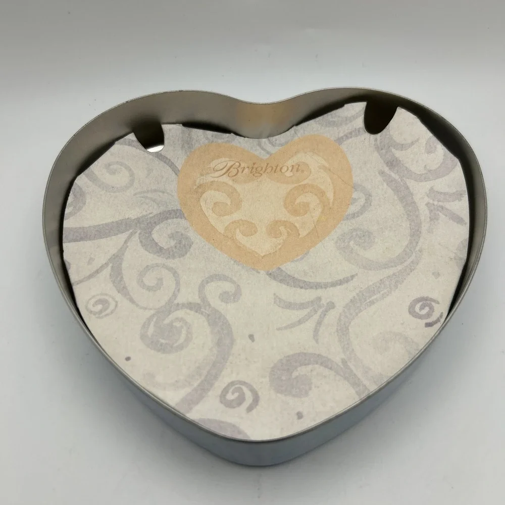 Brighton Heart Shaped Tin Trinket Jewelry Box‎